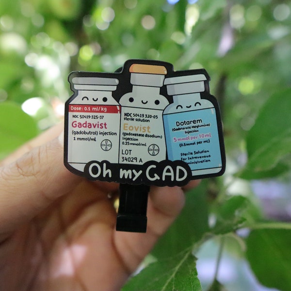 MRI Safe Badge Reel Oh My Gad Interchangeable , MRI Tech, Radiology, badge buddy, mri technologist, rad tech