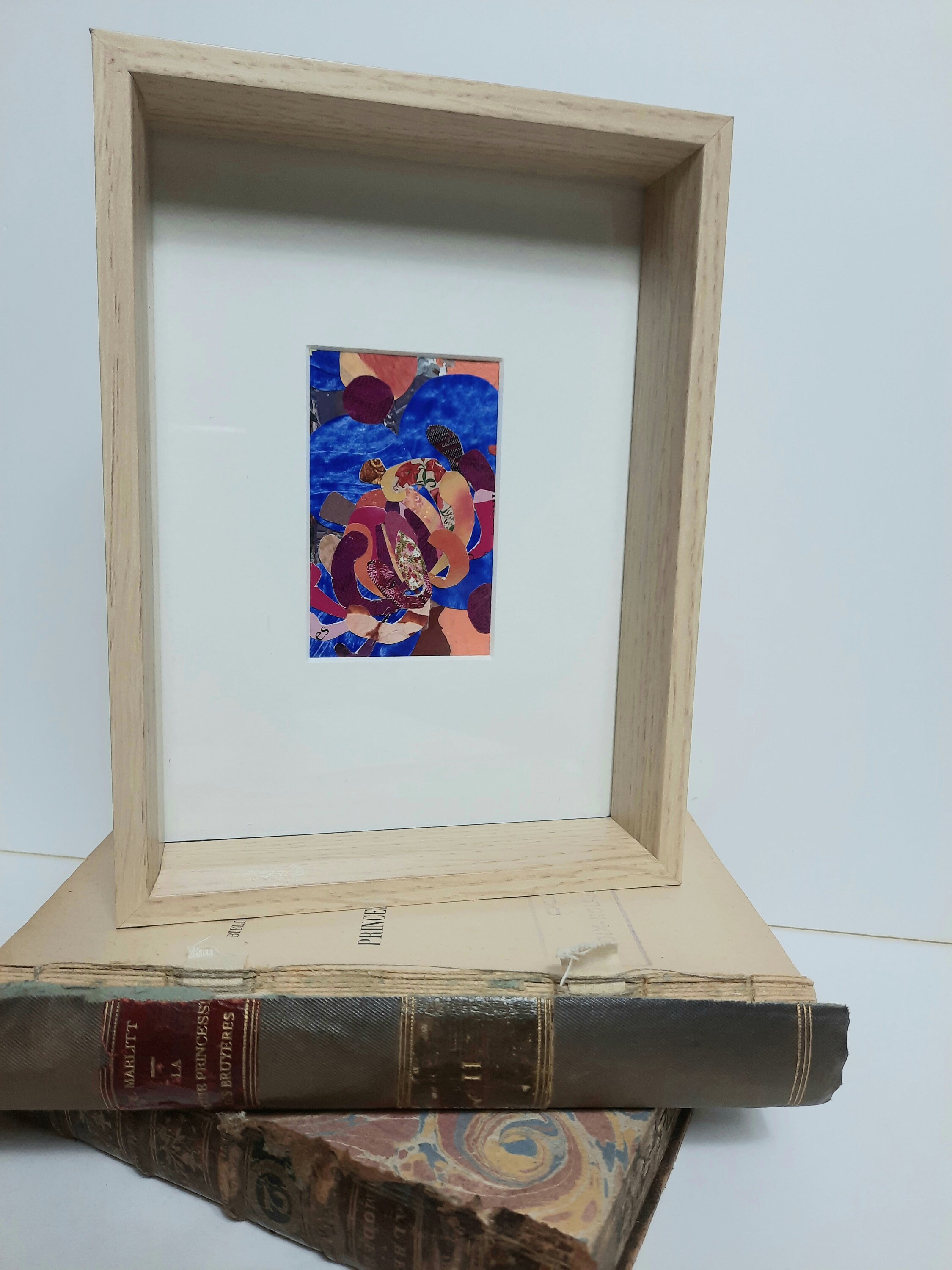 Art, Collage, Fleurs, Petit Format Chrysie