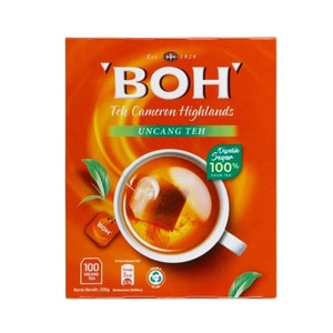 BOH Plantation Cameron Highland Tea 100 teabags Foil Sealed Malaysia Cameron Tea