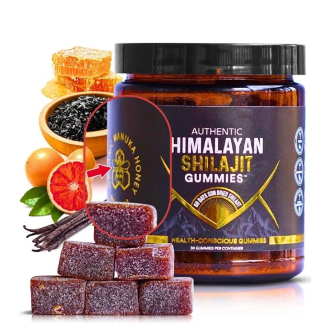 Bonbons Shilajit Gummies Neuherbs - 30 Pièces - Extrait Naturel Himalaya + Ashwagandha - Inde