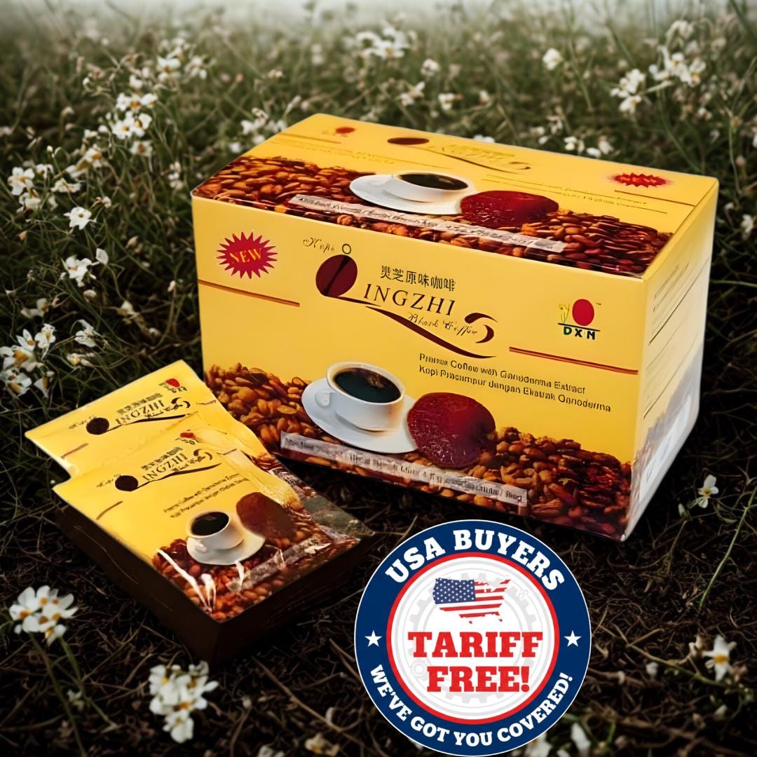 2 Packs DXN Lingzhi Black Coffee 2 in 1 Instant Cafe With Sugar - Etsy