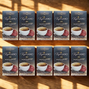 10 Boxes of Ganolicious 3 In 1 Latte Coffee 15 Sachets Per Box