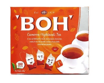 BOH Plantation Cameron Highland Tea 100 teabags Foil Sealed Malaysia Cameron Tea