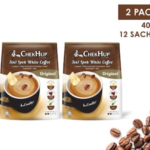 2 Packs of Coffee 3 in 1 Ipoh White Coffee Original 40G x 12 Sachets