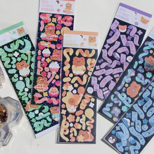 Polco Deco Toploader Sticker Sheet Pack - Confetti, Korean/Japanese, cute kawaii grab bag, planner, journaling, penpal, scrapbooking, gift,