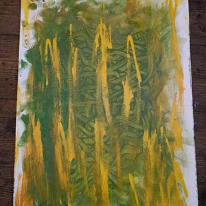Pray - Abstract oil painting, handmade, original, on thin carton