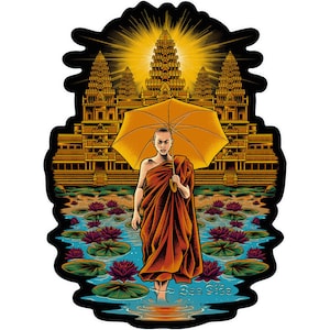 Golden Kingdom of Cambodia Sticker | ANGKOR Wat | ANGKOR | Cambodian | Cambodia | Kampuchea | Khmer