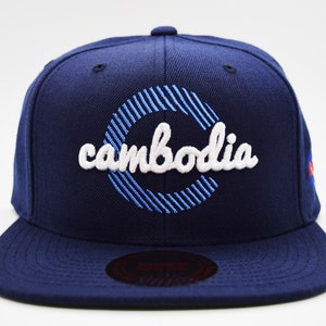 Cambodia C Stripes ( Navy Blue ) Snapback
