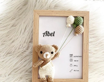 Personalized birth frame baby room decoration baby room decoration personalization personalized poster personalized frame