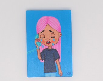 Cute mini acrylic painting