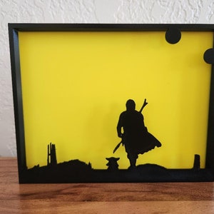 Mandalorian Silhouette Art - 3D Printed