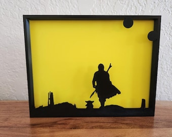 Mandalorian Silhouette Art - 3D Printed
