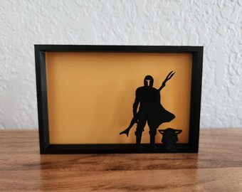 Mandalorian Silhouette Art - 3D Printed
