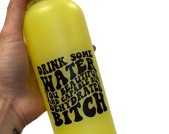Drink Water - Glass Water Bottle (multiple color options)