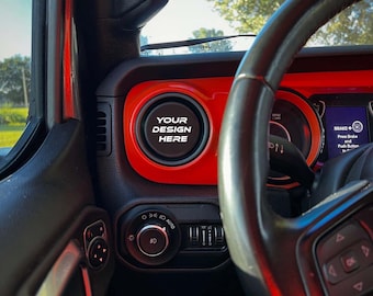 Laser Engraved Vent Badge Compatible with Jeep JL/JT/JK