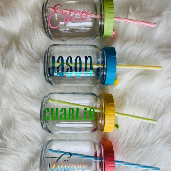 Mason Jar Straw Cups Etsy
