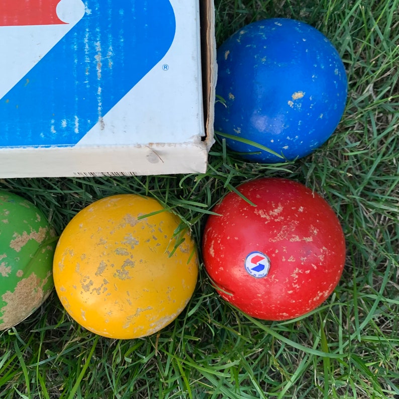 Vintage Sportcraft Bocce Ball Set Original Box Made in Italy 8 Etsy