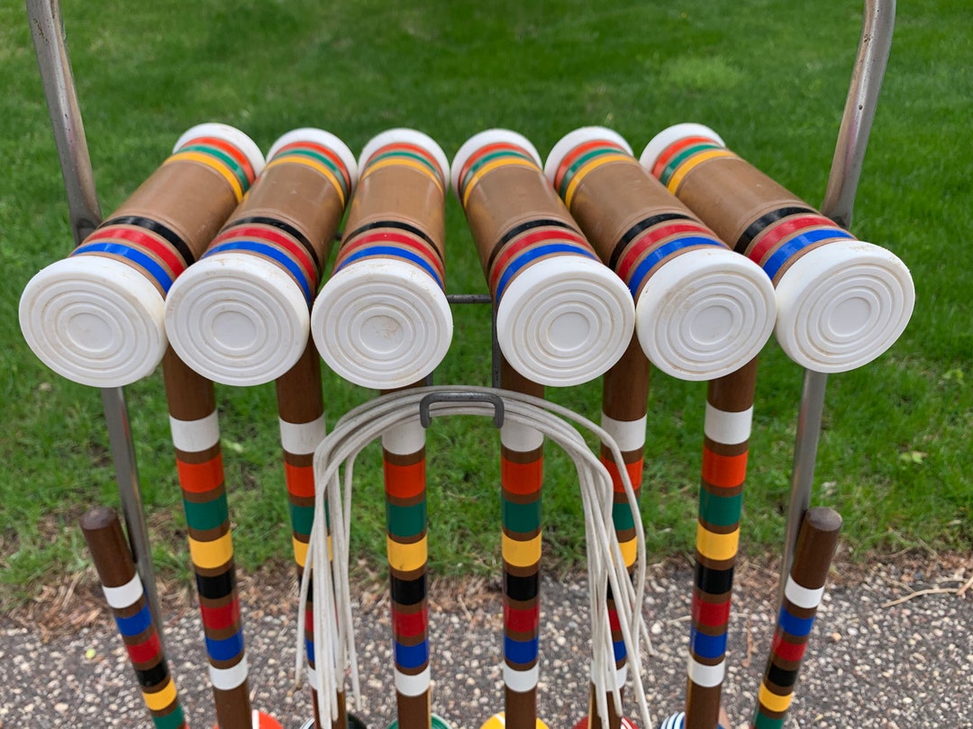 Vintage Forster Croquet Set & Wheeled Stand 6 Player Complete Etsy
