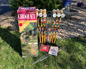 Vintage Forster Croquet Set 6 Player Open Box