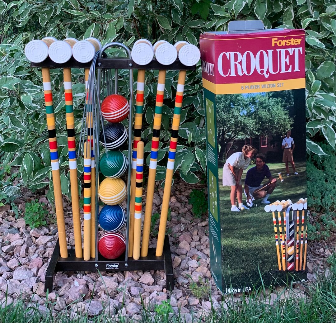 Vintage Forster Croquet Set With Stand 6 Player Complete Etsy