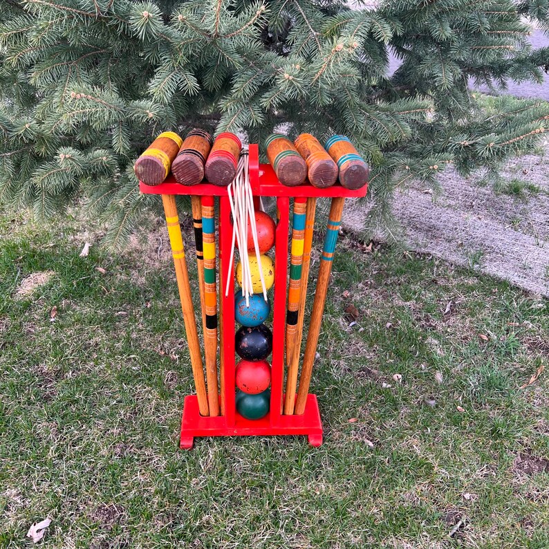 Vintage Croquet Set 6 Player Complete image 1