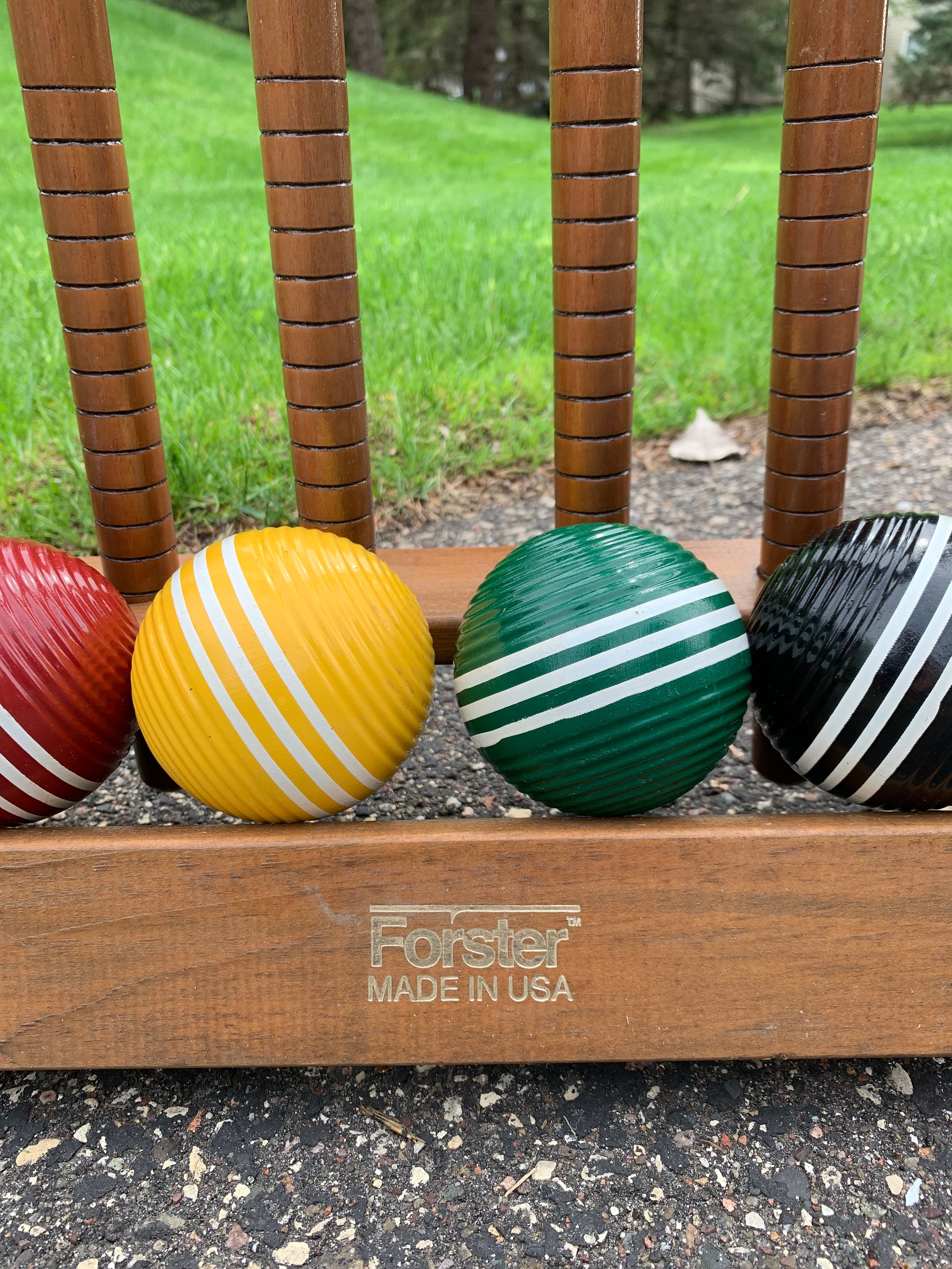 Vintage Forster Croquet Set & Wheeled Stand 6 Player Complete Etsy