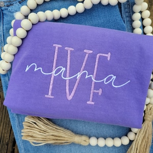 Embroidered IVF or IUI Mama Shirt or Sweatshirt: Custom Infertility Gift. Read listing description before ordering!