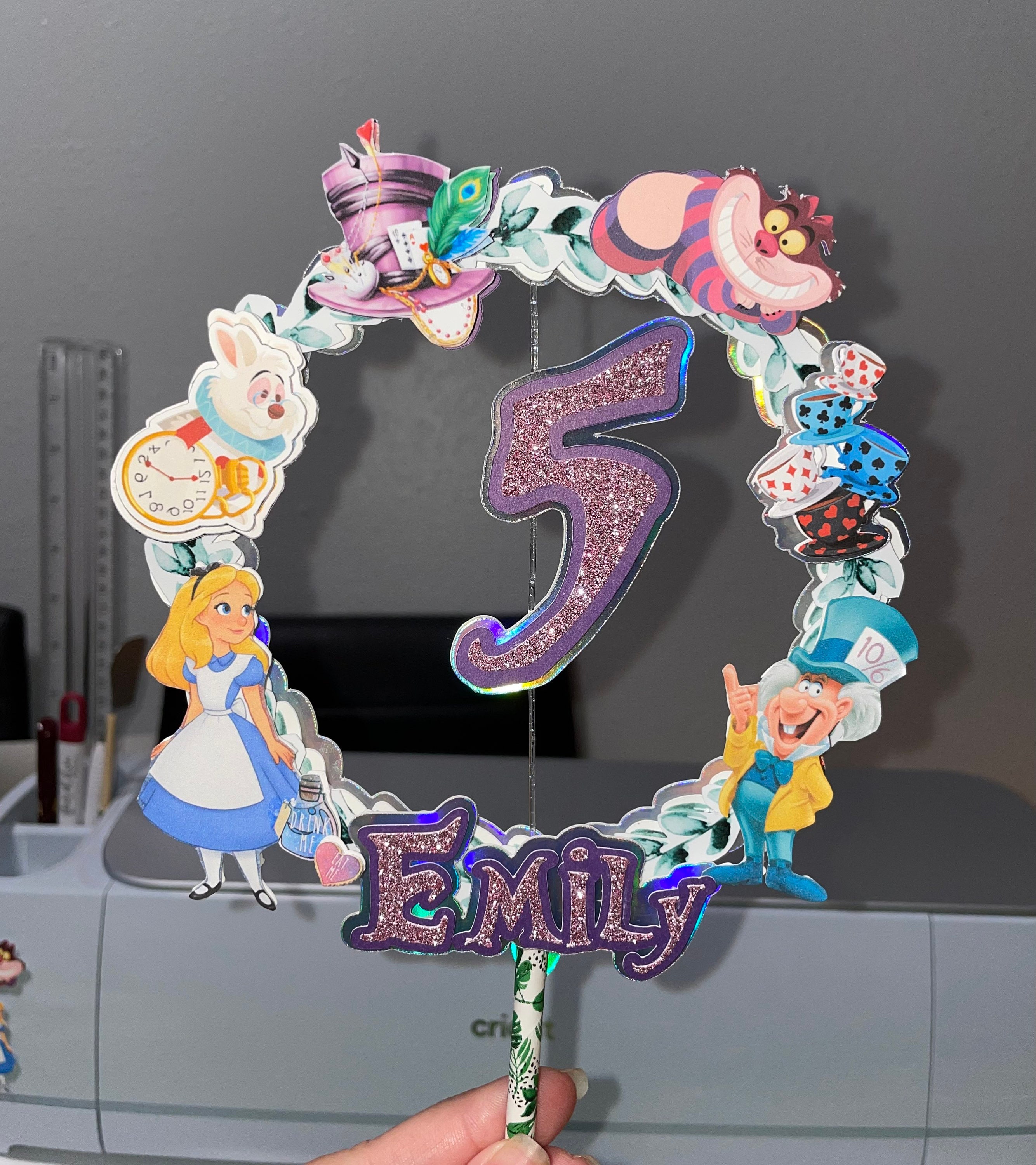 Alice in wonderland cake topper Etsy