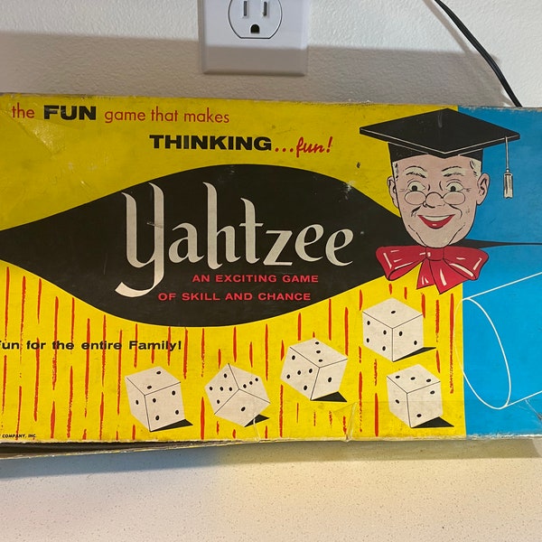 Vintage 1956 Yahtzee Game Used