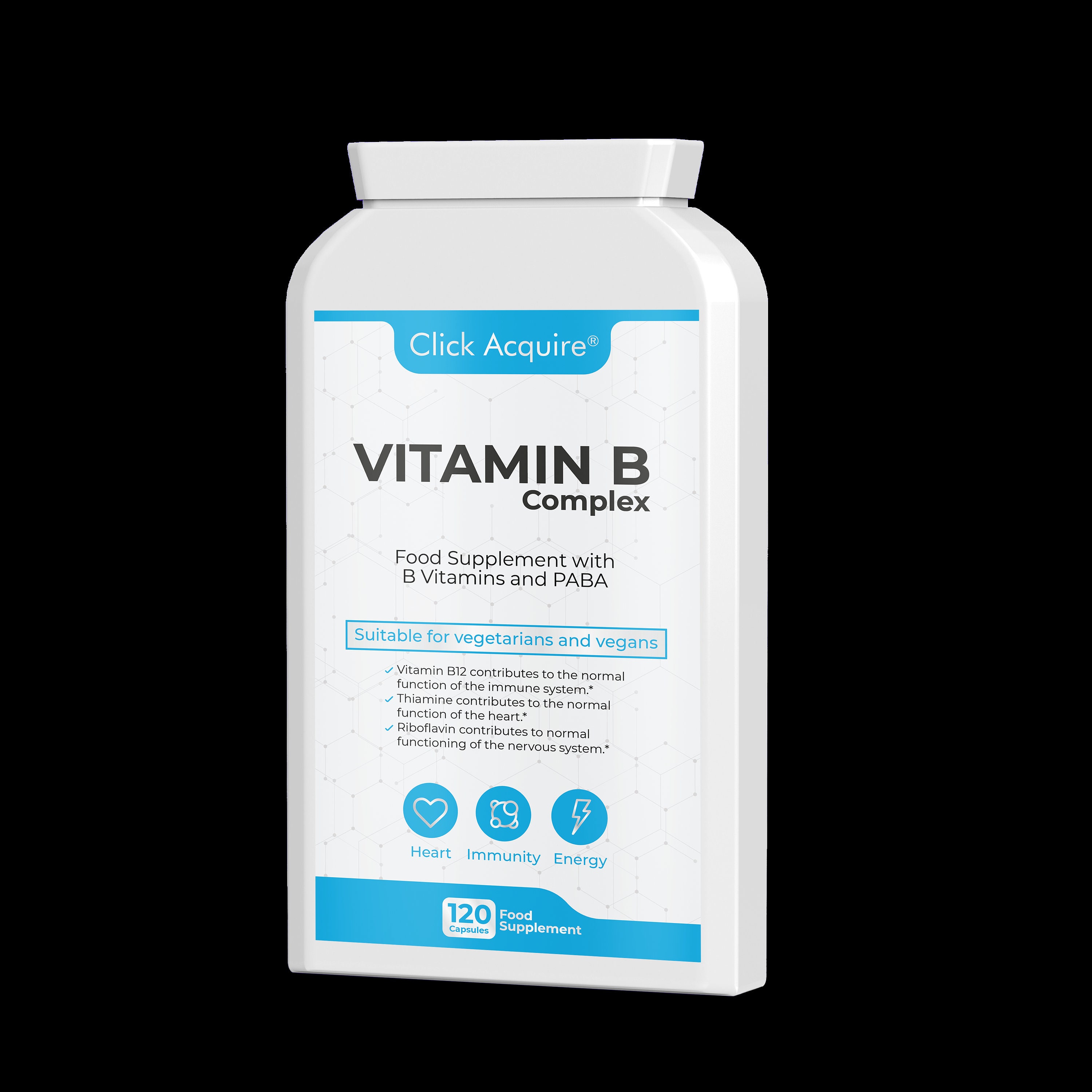Click Acquire Vitamin B Complex Daily 120 Capsules 8 Etsy