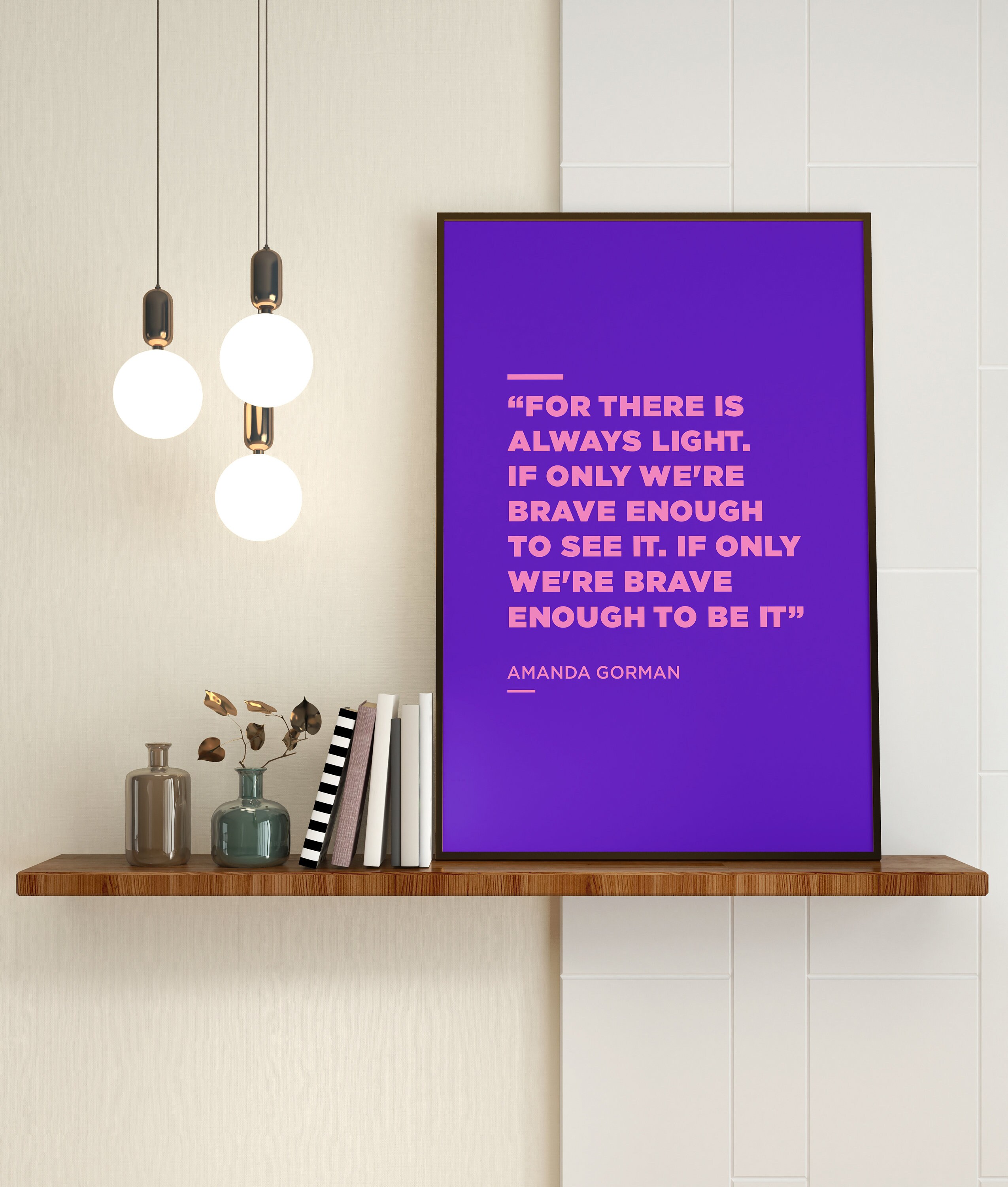 Amanda Gorman Wall Decor Motivational Quote Art Wall Art Etsy