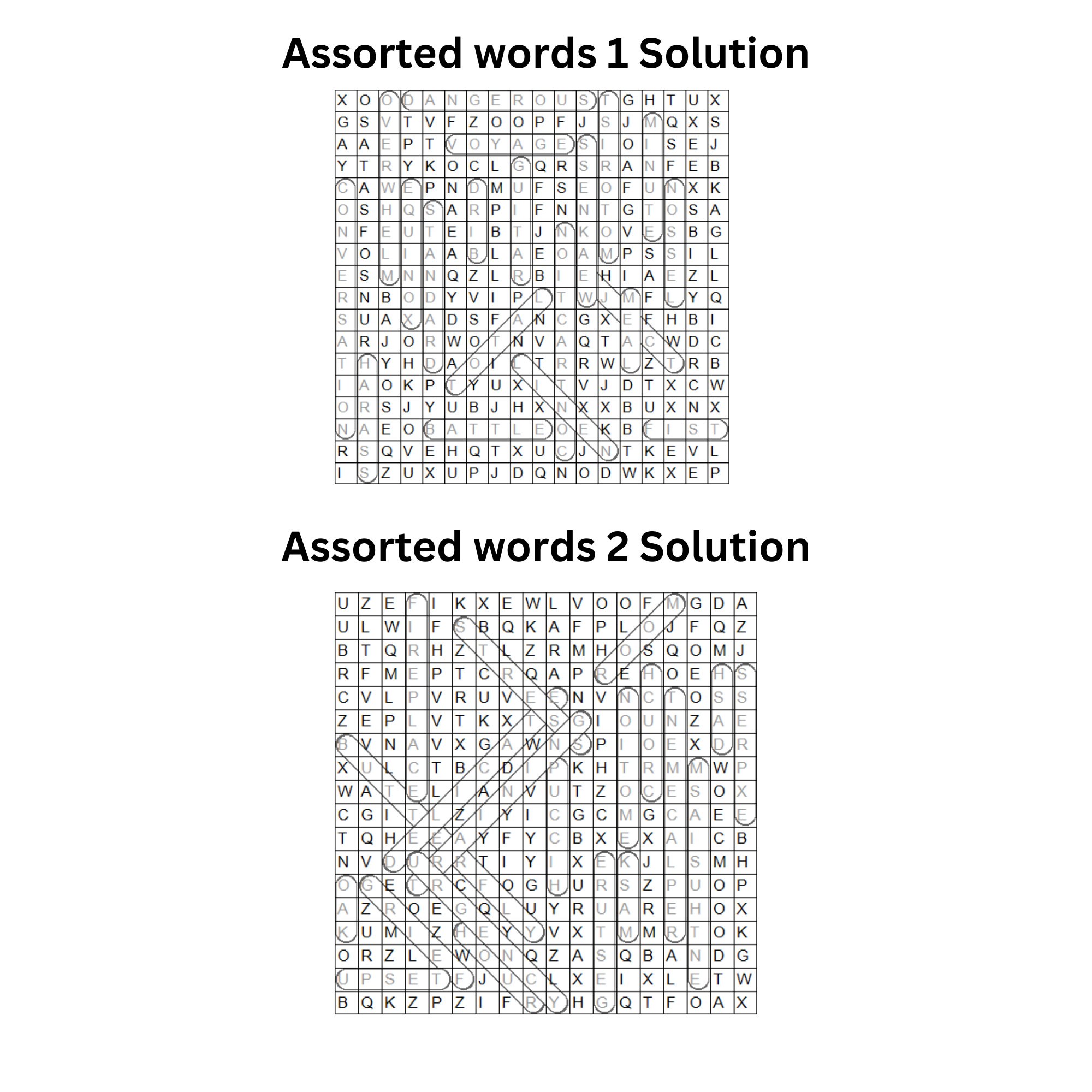 印刷可能なワードサーチパズル：大人と子供向けの30ページ（デジタル