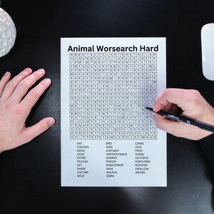 Word Search | Animal Word Search Bundle| Printable PDF | Word Search Digital Download| 3 Printable Word Searches|