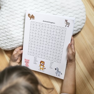 Kids printable word search| 10 Printable Puzzle Pages for Kids| Digital Download | Instant Download PDF