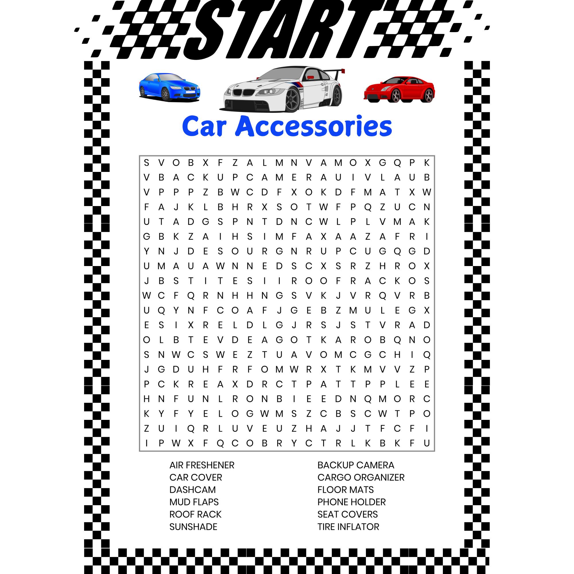 Car Word Search Bundle: 10 Printable Puzzles (PDF/PNG) - Etsy