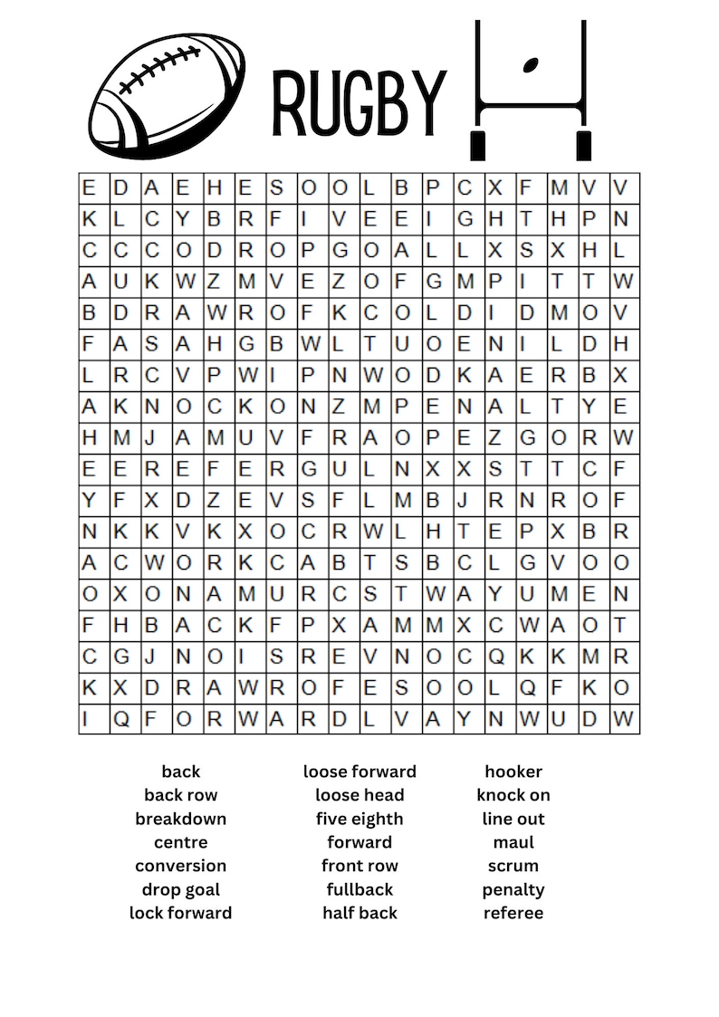 10 Sports Word Search Printable Puzzle Instant Download, Printable ...