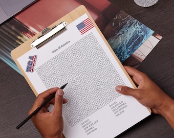 US Cities Word Search Puzzle Bundle (Printable PDF)