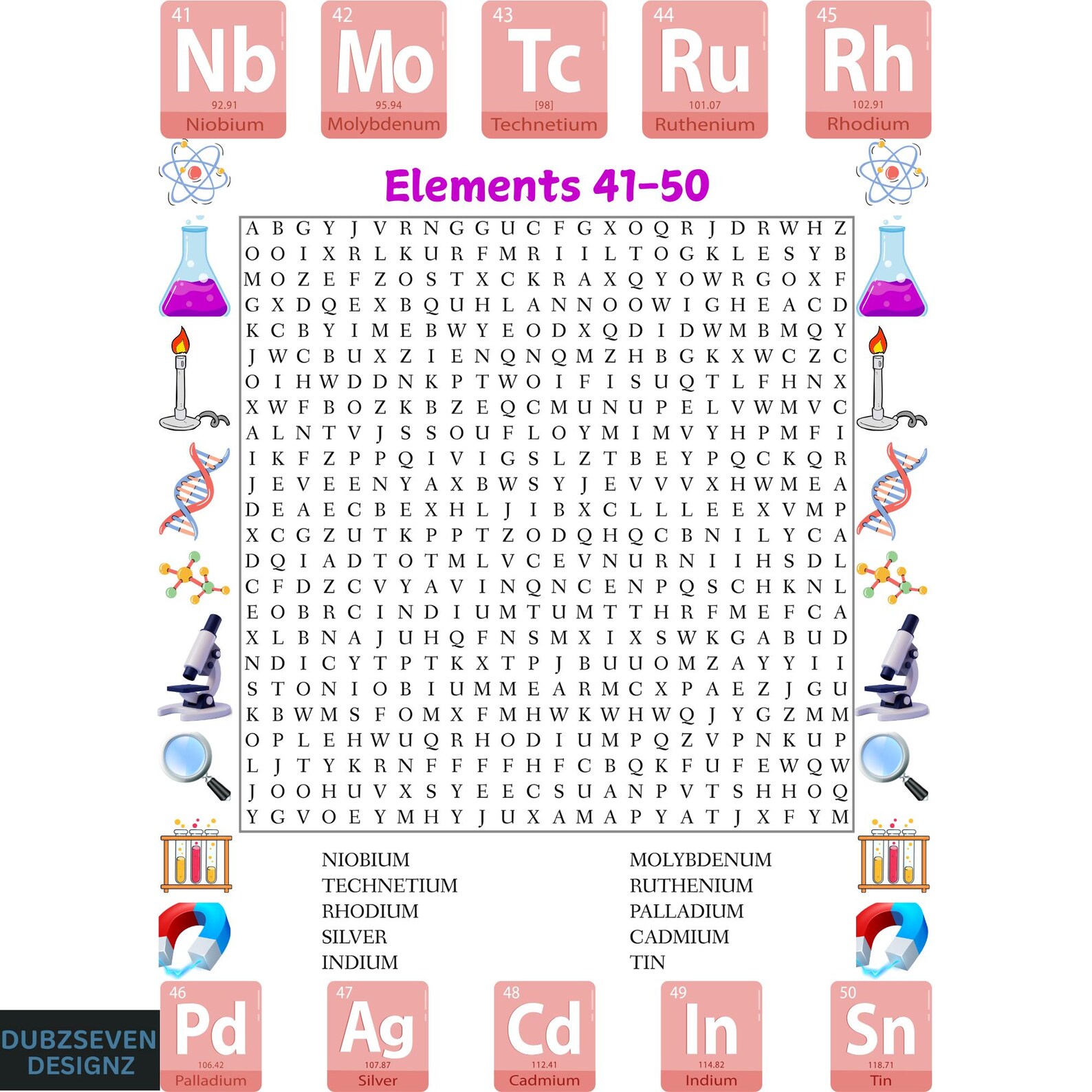 Periodic Table Word Search Puzzle Bundle (printable PDF) - Etsy