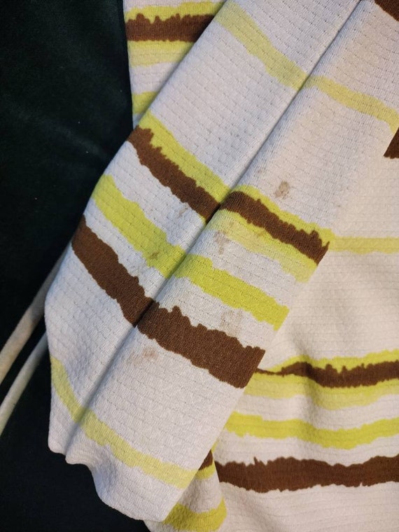 Vintage 1970's Catalina Yellow and Brown Striped … - image 8