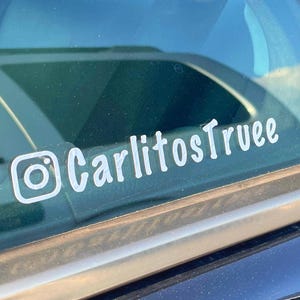 Custom Social Media Decal. Car window personalized business name decal. Username car sticker. Promote social media. Promote Business. Decal.