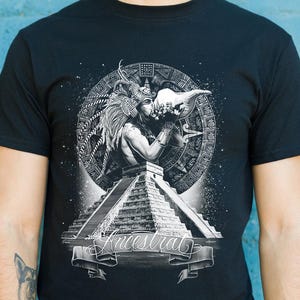 Azteca shirt, Aztec, Mayan, Aztec Calendar, Mexican culture, Mexican Shirt, Pyramids, Mexican Pride t-shirt