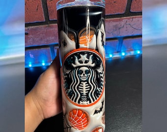 Café et conchas effrayants en 3D. Gobelet de 20 oz. Café et pan dulce. Starbucks a inspiré le café effrayant.