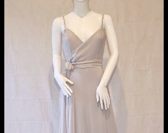 Handmade Chiffon Maxi Wrap Dress: Bridesmaid Gown