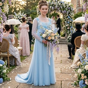 Blue Empire Gown - Etsy