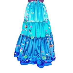 isabella blue dress encanto Jaeger Blue Graphic Check Silk Dress
