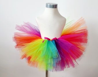 Rainbow Tutu/Kids Rainbow Skirt/Girls Rainbow Cloths/Baby Girls Tutu/Colorful Ballerina /Toddler Tutu