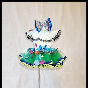Baby Girl  Encanto Tutu Set(Skirt,Top and Head Accusatory) /Mirabel Inspired Skirt, /Encanto Birthday Party Dress /Baby Girls Tutu Set