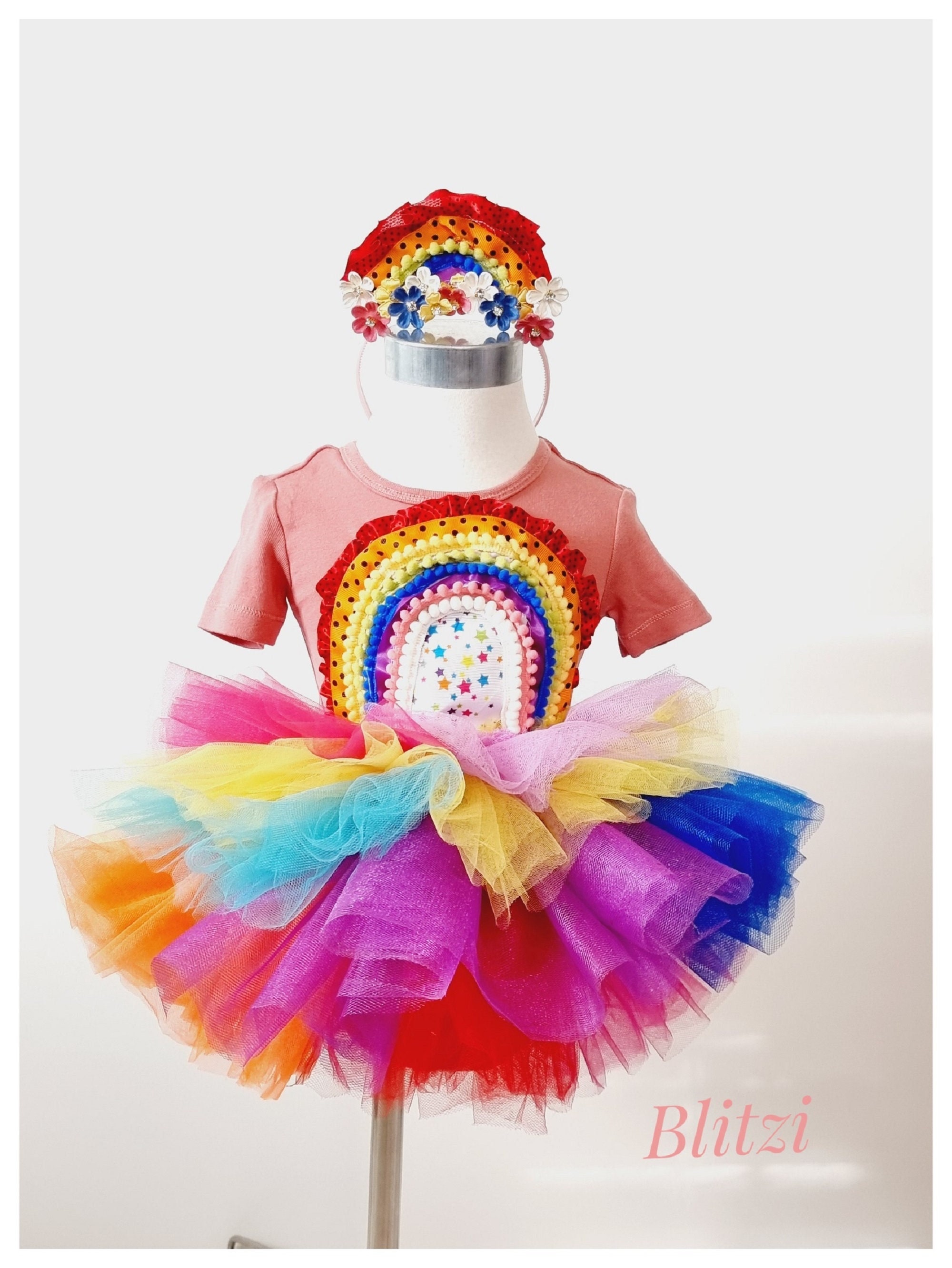 Baby rainbow tutu dress sale