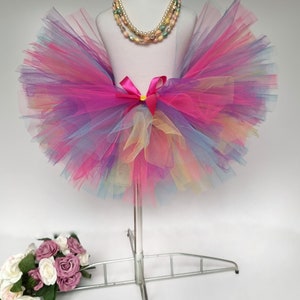 Multicolored  Tutu Skirt /Birthday Tutu/Cake Smash Tutu Skirt/Rainbow Tutu/Unicorn Tutu