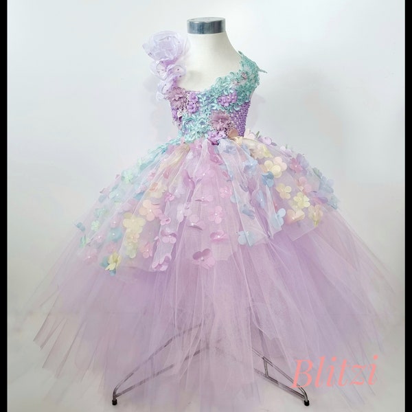 Encanto Isabela Inspired Dress/Kids Dress up Costume/ Baby Girl Birthday Dress/Kids Party Dress /Tutu Dress/Princess Costume